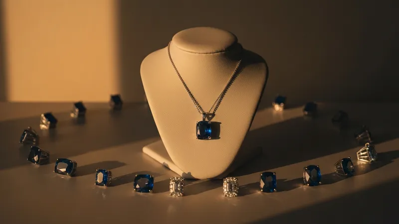 Comparaison visuelle entre saphir et tanzanite bleue